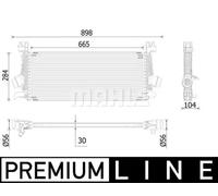 Radiateur d'air intercooler Aluminium CI 515 000P MAHLE pour OPEL ASTRA J GTC