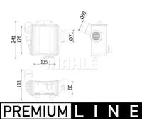 Radiateur d'air intercooler Aluminium CI 539 000P MAHLE pour MERCEDES-BENZ GLC