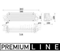 Radiateur d'air intercooler Aluminium CI 610 000P MAHLE pour BMW MINI