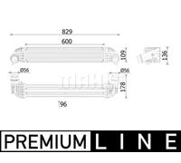 Radiateur d'air intercooler Aluminium CI 615 000P MAHLE pour OPEL ASTRA K