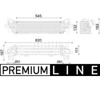 Radiateur d'air intercooler Aluminium CI 626 000P MAHLE pour BMW 7 5 Touring 5