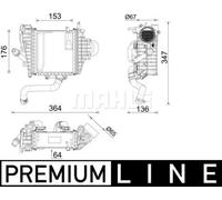 Radiateur d'air intercooler Aluminium CI 641 000P MAHLE pour MERCEDES-BENZ GLE
