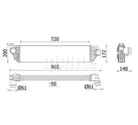 Refroidisseur d'air d'admission MAHLE CI 669 000P