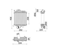 Radiateur d'air intercooler Aluminium CI 672 000P MAHLE