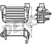 Radiateur d'air intercooler DIT02002 DENSO pour AUDI SEAT
