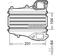 Radiateur d'air intercooler DIT40001 DENSO pour HONDA CIVIC IX CIVIC IX Tourer