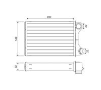Radiateur de chauffage 811569 VALEO pour FIAT PUNTO