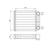 Radiateur de chauffage 811650 VALEO pour SMART RENAULT
