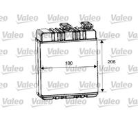 VALEO Échangeur de chaleur, chauffage intérieur 812222 Compatible avec: OPEL ASTRA F CLASSIC CC, ASTRA G Cabriolet, ASTRA G Caravan, ASTRA G CC, ASTRA G Coupe, ASTRA G Kasten/Kombi, ASTRA G Stufenheck