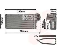 Radiateur de chauffage ailettes jointes mécaniquement 40006226 VAN WEZEL