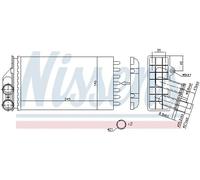 Radiateur de chauffage ailettes jointes mécaniquement 71157 NISSENS pour PEUGEOT