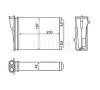 Radiateur de chauffage ailettes jointes mécaniquement AH 274 000S MAHLE