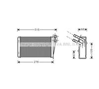 Radiateur de chauffage ailettes jointes mécaniquement RT6228 AVA QUALITY COOLING