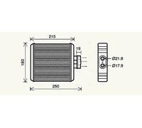 AVA Quality Cooling Radiateur de chauffage VN6196 à ailettes jointes mécaniquement