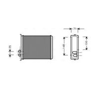Radiateur de chauffage ailettes jointes mécaniquement VOA6085 pour VOLVO 850 S70