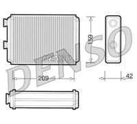DENSO Radiateur de chauffage DRR09070 pour FIAT IDEA 1.3 (350_) 2008-2012