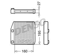 Denso Échangeur de chaleur chauffage intérieur DRR09075