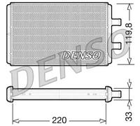 Denso Échangeur de chaleur pour chauffage d'habitacle DRR12007