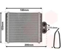 Radiateur de chauffage Grille de radiateur soudée 52006093 VAN WEZEL pour SUZUKI
