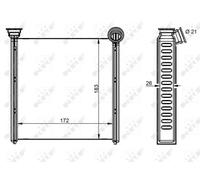 Radiateur de chauffage Grille de radiateur soudée 54342 NRF pour SEAT VW AUDI