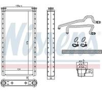 Nissens Radiateur de chauffage 707221 avec tuyau avant