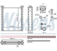Radiateur de chauffage Grille de radiateur soudée 707280 NISSENS pour RENAULT