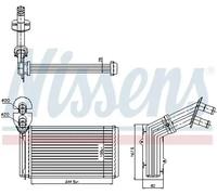 Radiateur de chauffage Grille de radiateur soudée 73973 NISSENS pour VW FORD