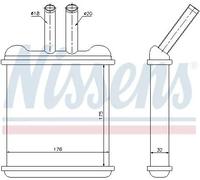 Radiateur de chauffage Grille de radiateur soudée 76502 NISSENS pour DAEWOO