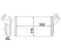 Radiateur de chauffage Grille de radiateur soudée AH 104 000S MAHLE pour PEUGEOT
