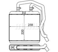 Radiateur de chauffage Grille de radiateur soudée AH 12 000S MAHLE pour IVECO