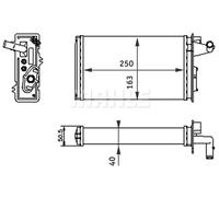 Radiateur de chauffage Grille de radiateur soudée AH 141 000S MAHLE pour FIAT