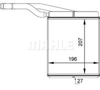 MAHLE AH 143 000P Radiateur de chauffage