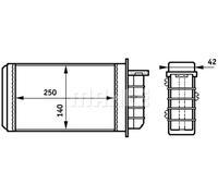 Radiateur de chauffage Grille de radiateur soudée AH 148 000S MAHLE pour FIAT