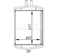 Radiateur de chauffage Grille de radiateur soudée AH 152 000S MAHLE pour FORD