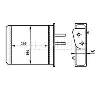 Radiateur de chauffage Grille de radiateur soudée AH 159 000S MAHLE pour FIAT