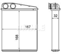 Radiateur de chauffage Grille de radiateur soudée AH 16 000S MAHLE pour NISSAN