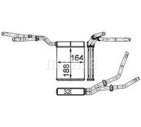 Radiateur de chauffage Grille de radiateur soudée AH 199 000S MAHLE pour VOLVO