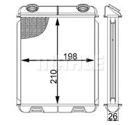 Radiateur de chauffage Grille de radiateur soudée AH 21 000S MAHLE pour RENAULT