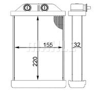 Radiateur de chauffage Grille de radiateur soudée AH 220 000S MAHLE pour AUDI