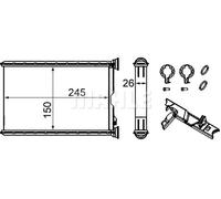 Radiateur de chauffage Grille de radiateur soudée AH 242 000S MAHLE pour BMW 3 1