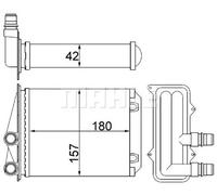 Radiateur de chauffage Grille de radiateur soudée AH 246 000S MAHLE pour RENAULT