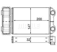 Radiateur de chauffage Grille de radiateur soudée AH 251 000S MAHLE pour MINI