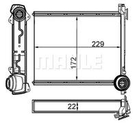 Radiateur de chauffage Grille de radiateur soudée AH 264 000S MAHLE pour PEUGEOT