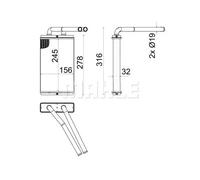 Radiateur de chauffage Grille de radiateur soudée AH 268 000S MAHLE pour OPEL