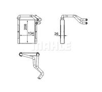 MAHLE AH 273 000S Radiateur de chauffage
