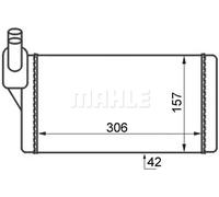 Radiateur de chauffage Grille de radiateur soudée AH 47 000S MAHLE pour VW