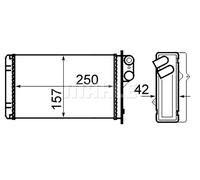 Radiateur de chauffage Grille de radiateur soudée AH 67 000S MAHLE pour RENAULT