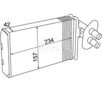 Radiateur de chauffage Grille de radiateur soudée AH 69 000S MAHLE pour VW