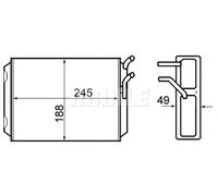 MAHLE Original Radiateur de chauffage AH 70 000S