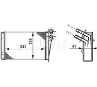 MAHLE AH 73 000S Radiateur de chauffage